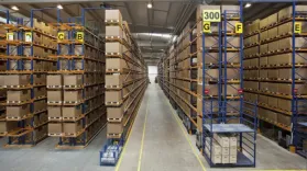 warehouse shelves